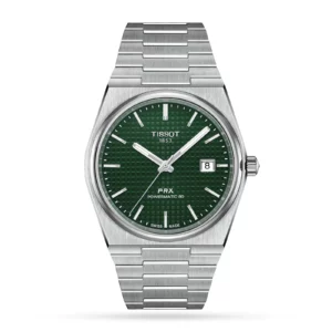 TISSOT T-CLASSIC PRX POWERMATIC 80 GREEN DIAL MENS WATCH T1374071109100