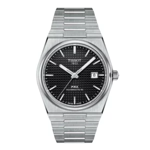 TISSOT PRX POWERMATIC 80 BLACK DIAL WATCH T1374071105100