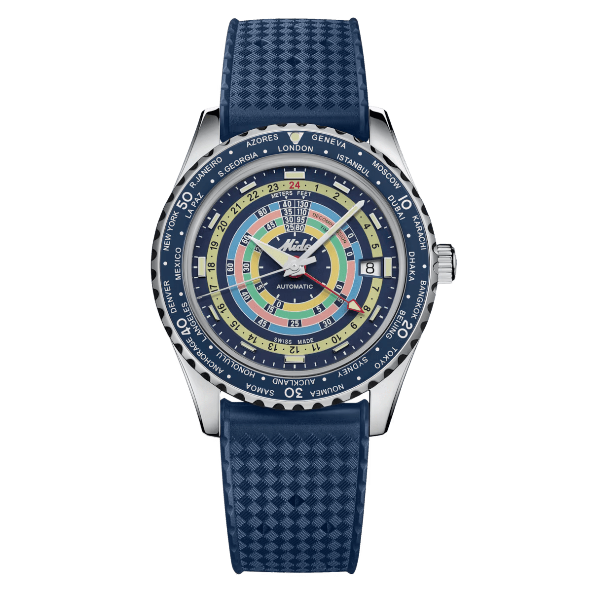 MIDO OCEAN STAR DECOMPRESSION WORLDTIMER LIMTIED EDITION M026.829.17.041.00 (EXTRA STRAP)
