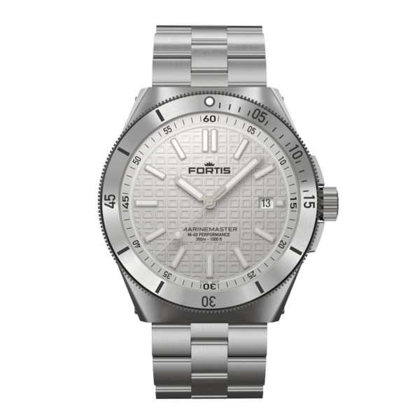 FORTIS MARINEMASTER M-40 SNOW WHITE ON BLOCK BRACELET F8120010