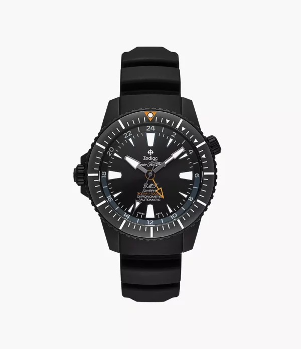ZODIAC SUPER SEA WOLF PRO-DIVER GMT RUBBER STRAP
