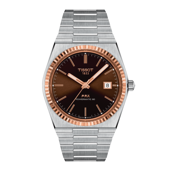 TISSOT PRX POWERMATIC 80 STEEL & 18K GOLD BEZEL T931.407.41.291.00