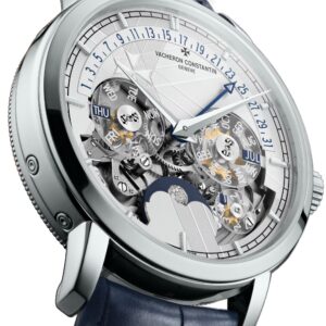 VACHERON CONSTANTIN TRADITIONELLE PERPETUAL CALENDAAR RETROGRADE DATE OPENFACE 4030T/000P-H054 41mm PLATINUM WATCHES FOR MEN